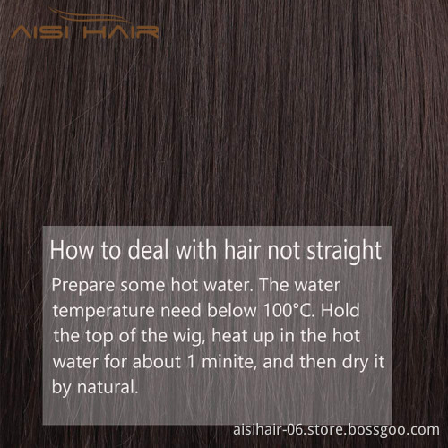 Aisi Hair Topselling Wholesale Vendor Popular Long Silky Straight Natural Wave Brown Wig For Black Women Synthetic Hair Wigs